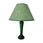 Green wooden table lamp