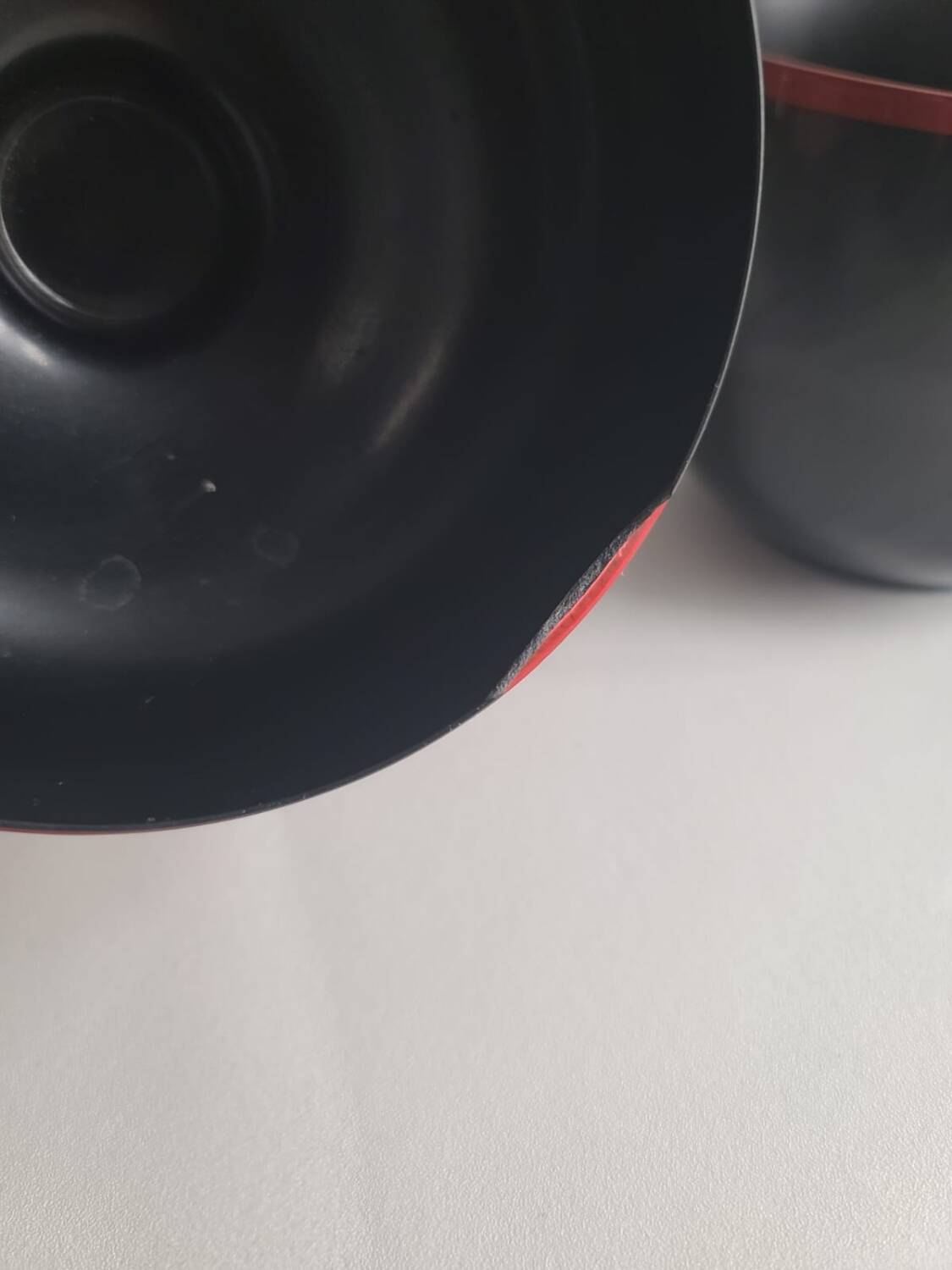 Black and red lacquered ice cube tray in a slightly tipsy Japanese style #POMR