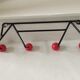 Porte manteau années 60 vintage 4 boules rouge