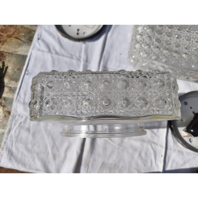 4 vintage ceiling lights from the 1960s in glass