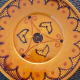 Plat en céramique, terre cuite vernissée signé Biot années 60/70