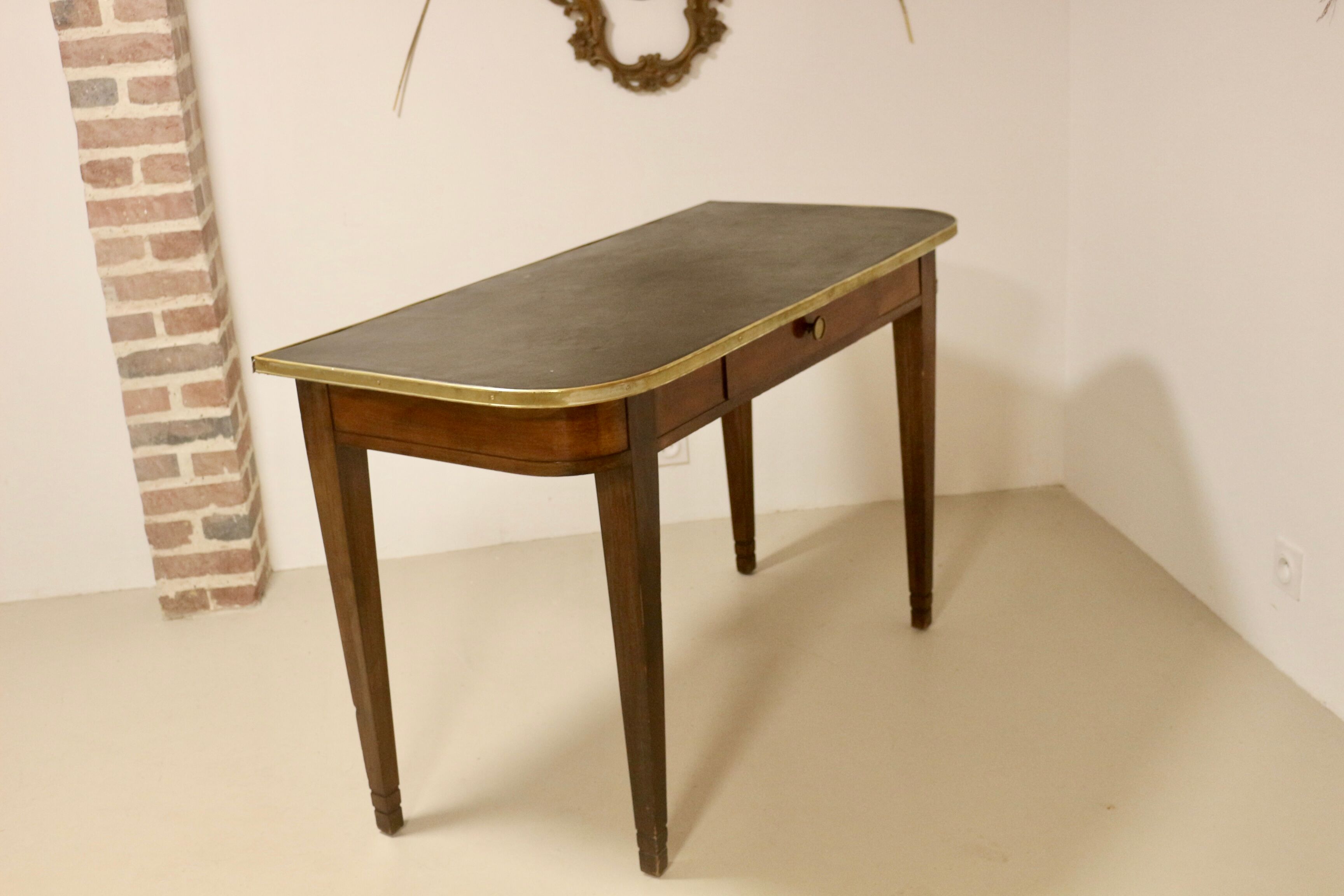 Console or half-moon desk with drawer