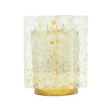 Mid-Century Ice Glass Wall Light from Doria Leuchten, Germany, 1960s