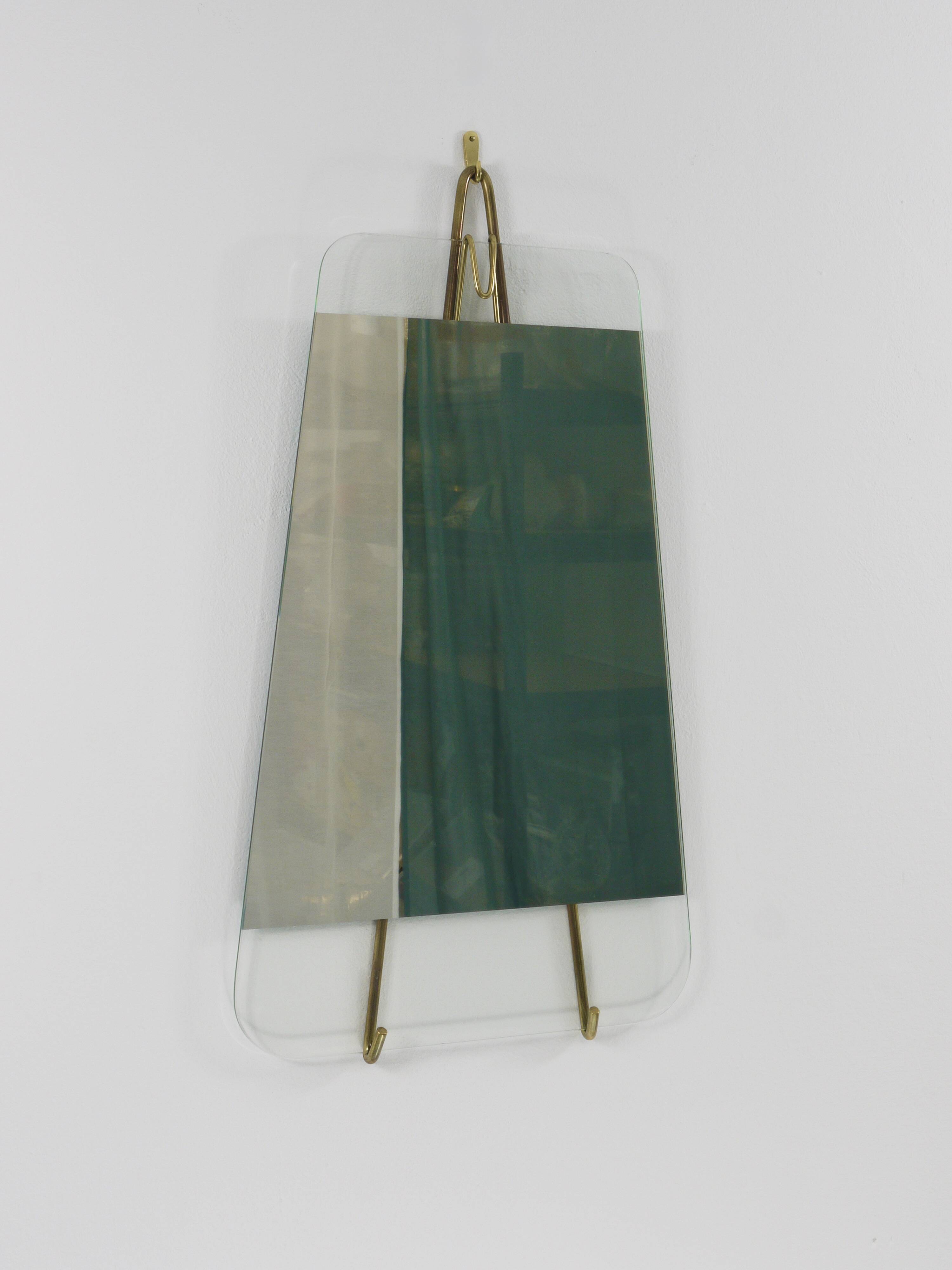 Carl Aubock Vienna Rare Brass Wall Mirror No. 38, Austria, 1950s