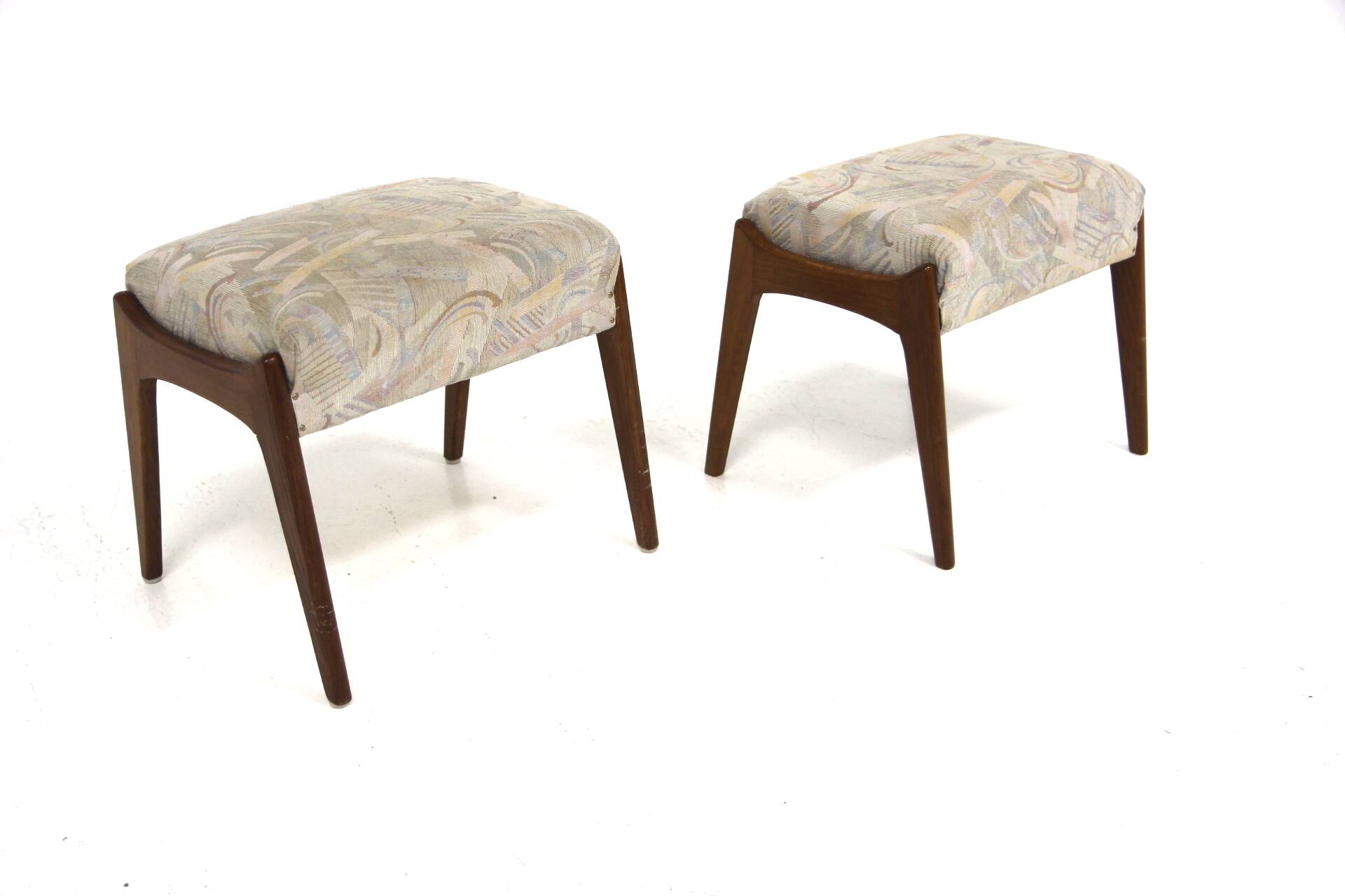 Set of 2 Scandinavian ottomans, Sweden, 1960