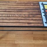 Madoura Jouver Coffee Table Wood and Ceramic Scandinavian Design France 1960