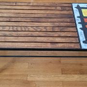 Madoura Jouver Coffee Table Wood and Ceramic Scandinavian Design France 1960