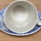 Set of 3 tea cups and their earthenware cups