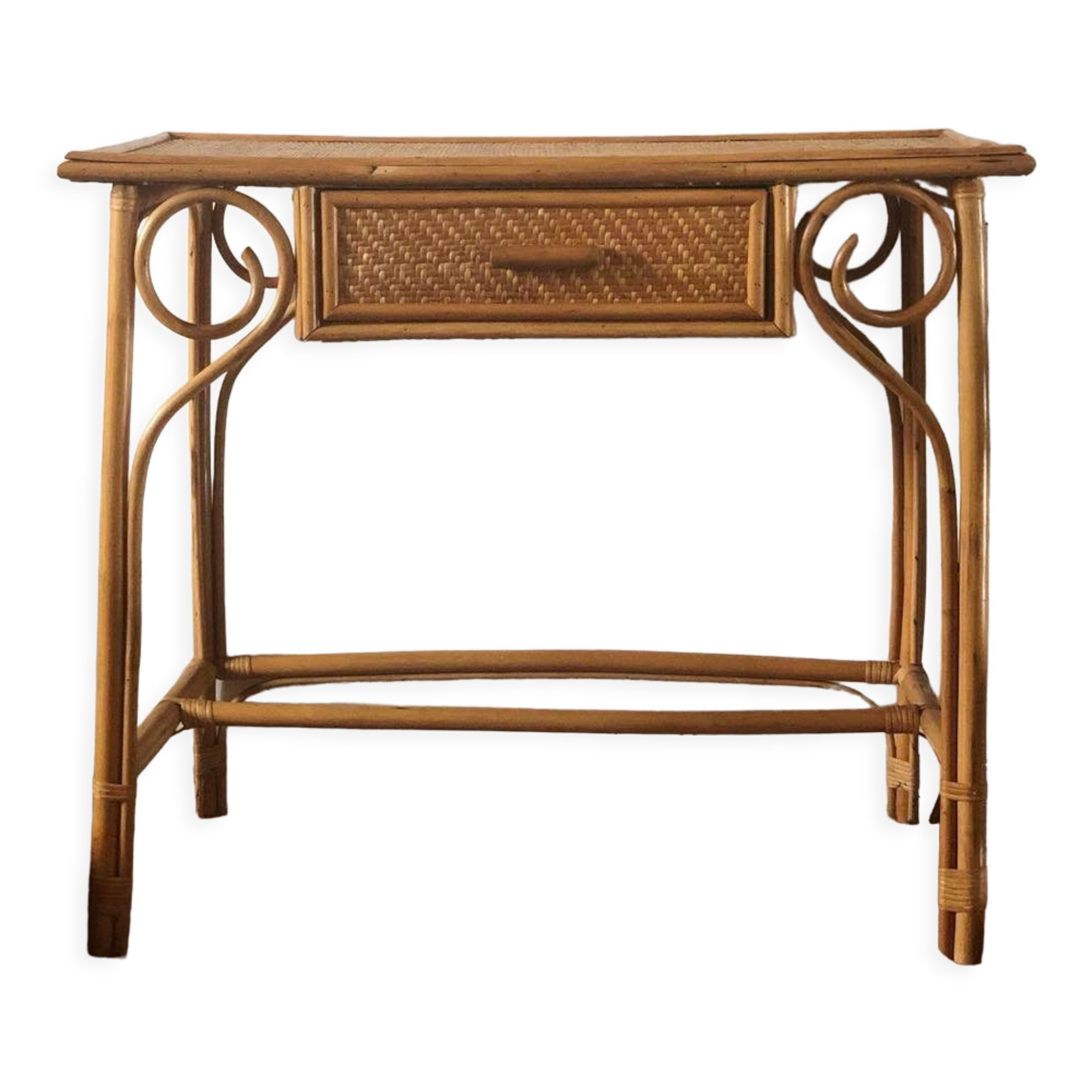 Vintage rattan desk
