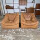 2x fauteuils lounge en cuir De Sede DS-46 design vintage des années 1970