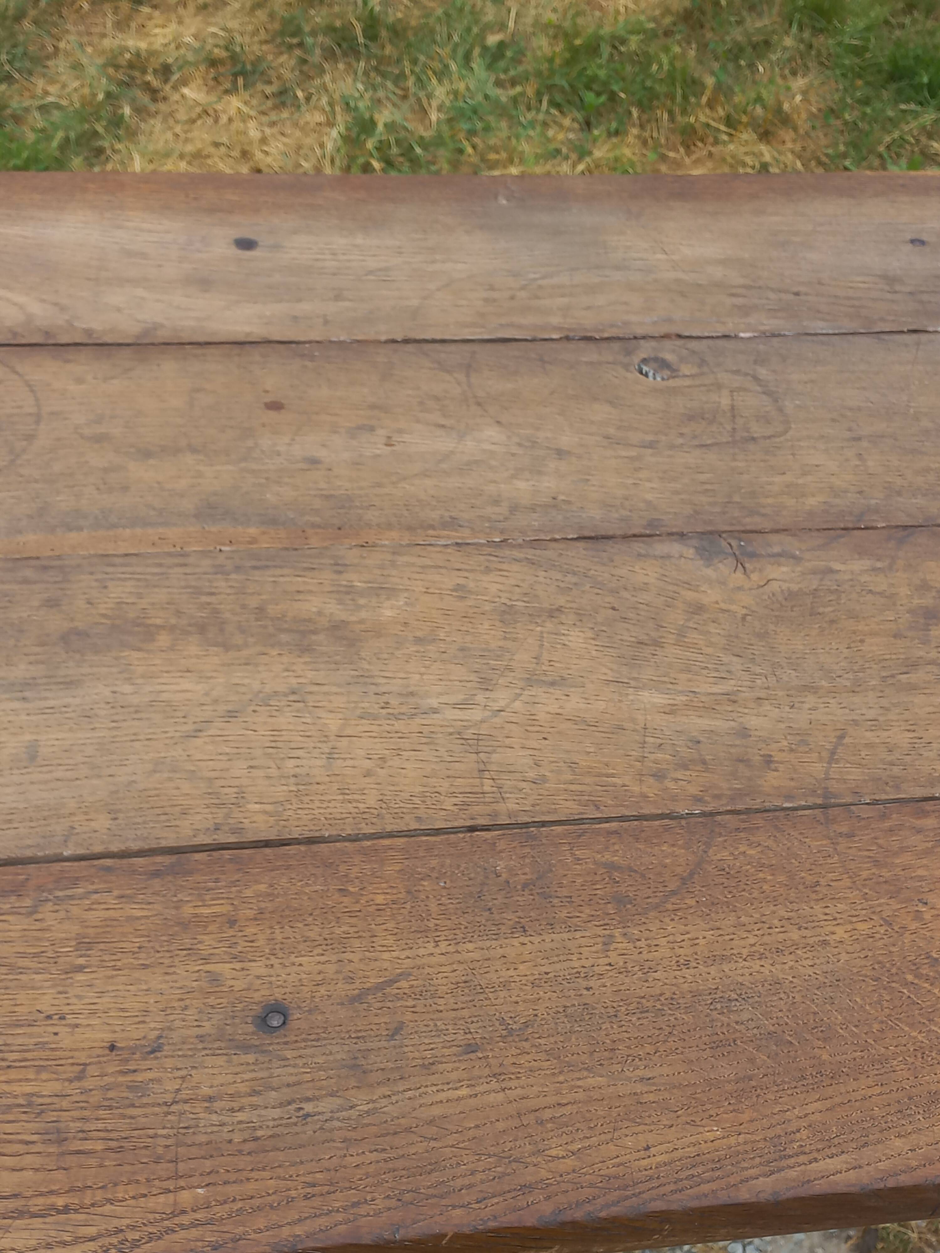Oak farmhouse table 190cm 6 drawers