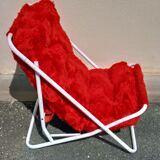 7s folding chair in faux fur