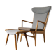 Fauteuil modèle AP-16 et ottoman par Hans J. Wegner pour AP-Stolen, 1951, Set de 2