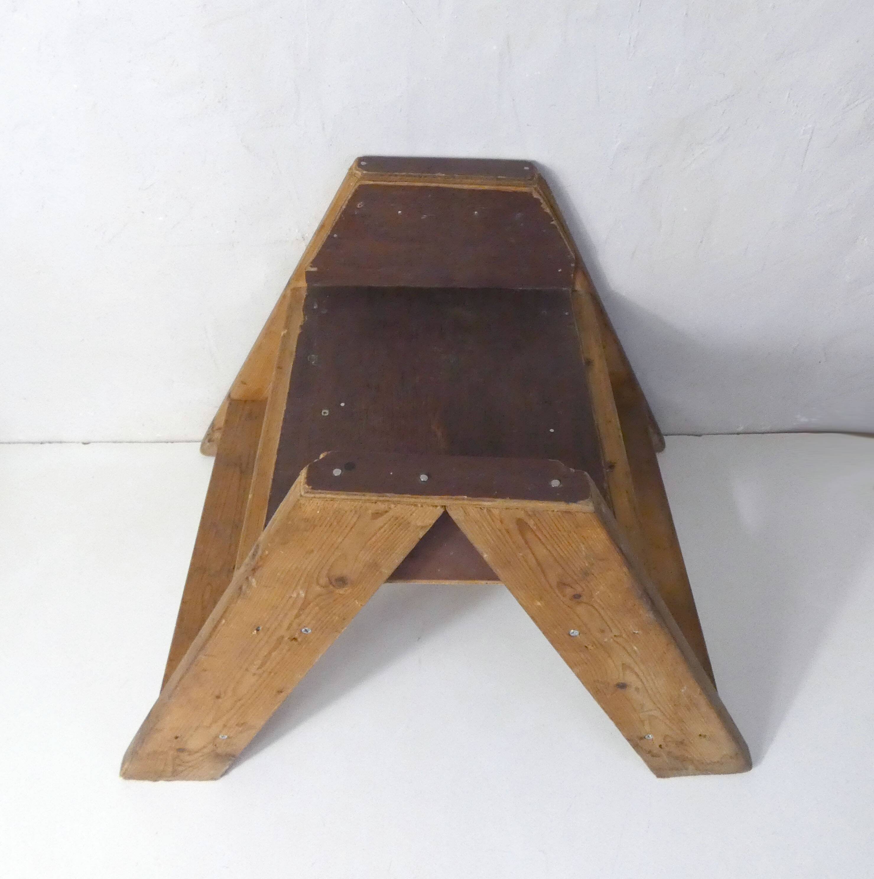 Escabeau de bibliothèque marche pied vintage