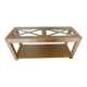 Console en chêne clair et verre