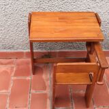 Bureau enfant à système pin massif vintage