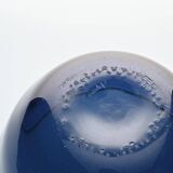 Blue blown glass bowl by Claude Morin, Dieulefit circa 1970