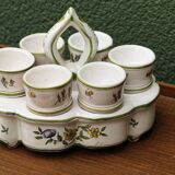 Moustiers earthenware egg service