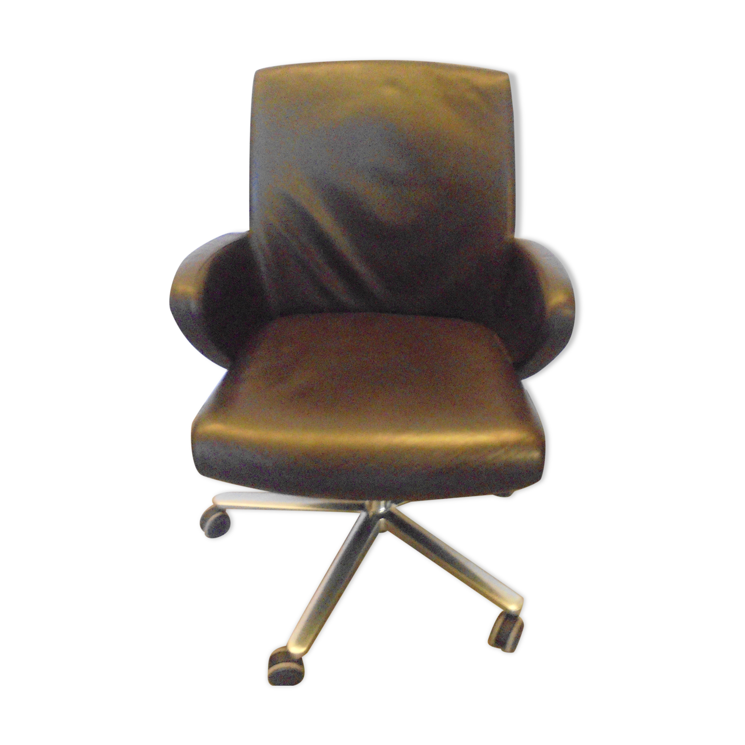 2000s Emmegi leather Italian office chair