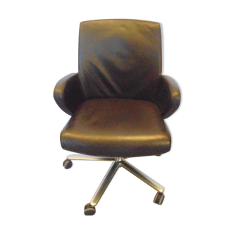 2000s Emmegi leather Italian office chair
