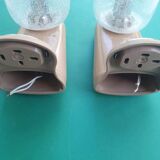 Pair of vintage bathroom wall lights from Germany in the 70s