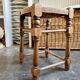 Tabouret en bois et paille tressée