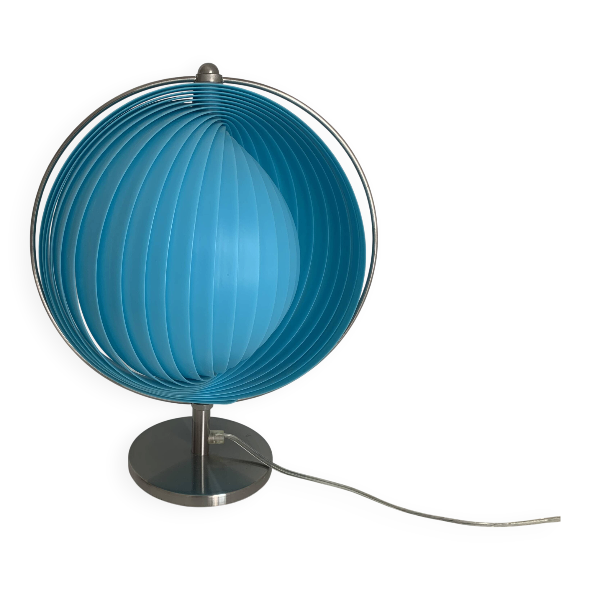 Vintage 1980 Kare Moon blue lamp - 37 cm