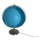 Lampe vintage 1980 Kare Moon bleue design - 37 cm