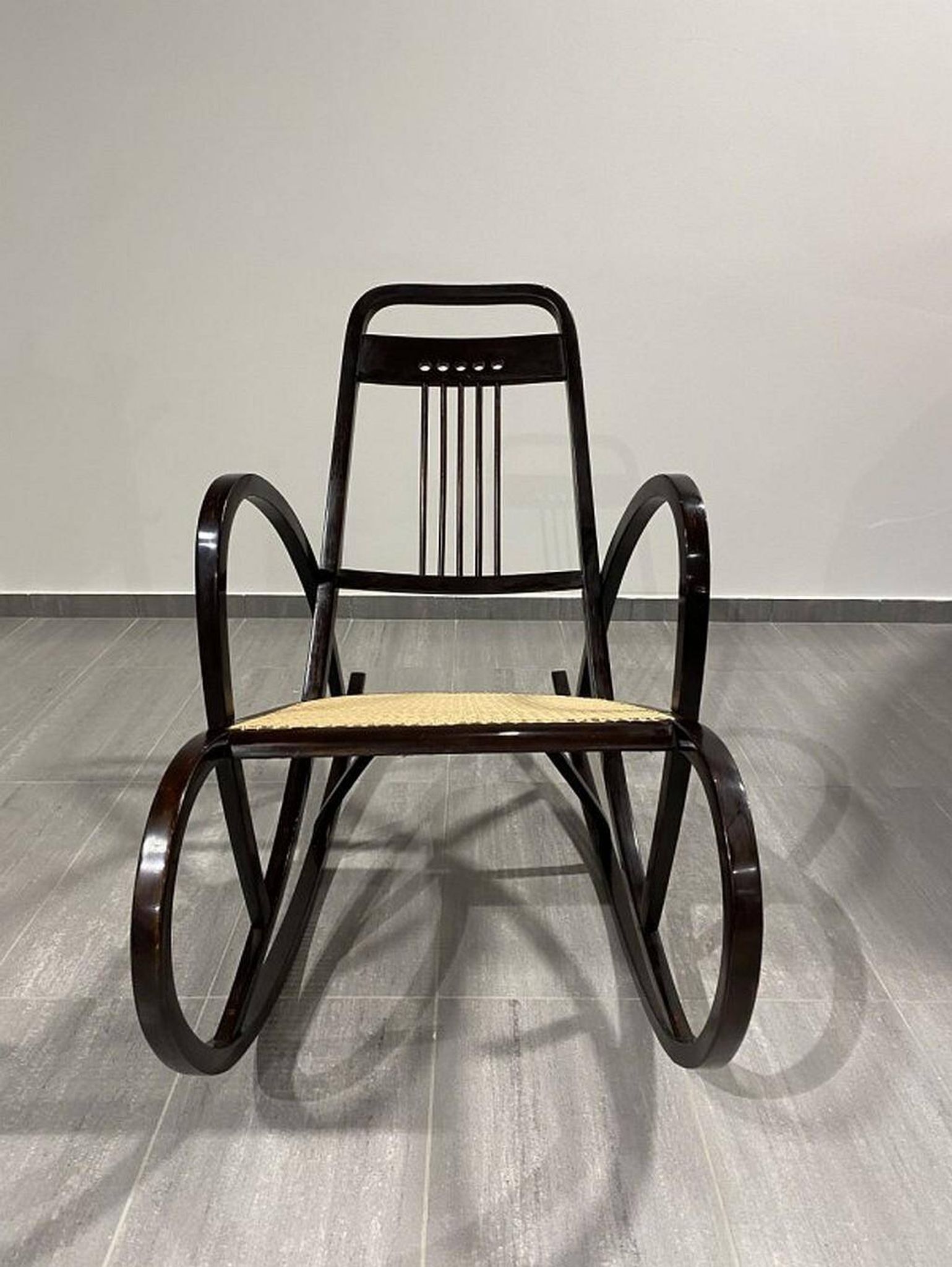 Secession rocking chair no. 7211 by Marcel Kammerer for Thonet