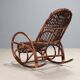 Vintage bamboo rocking chair, design, Italy, 1970s