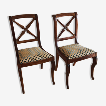 Pair of Louis Philippe mahogany chairs