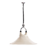 Suspension vintage Space Age Blanche Cristallux Allemagne 70