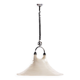 Suspension vintage Space Age Blanche Cristallux Allemagne 70