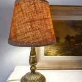 Golden brass table lamp