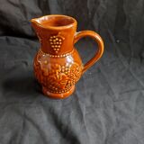 Glazed clay pitcher