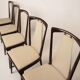 Osvaldo Borsani Mid Century Italian Mahogany Stained Dining Chairs for Arredamenti Borsani Varedo 1950