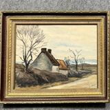 Guillermin M.: oil on panel rural landscape