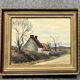 Guillermin M.: oil on panel rural landscape