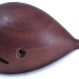 Scandinavian design wooden whale pen holder