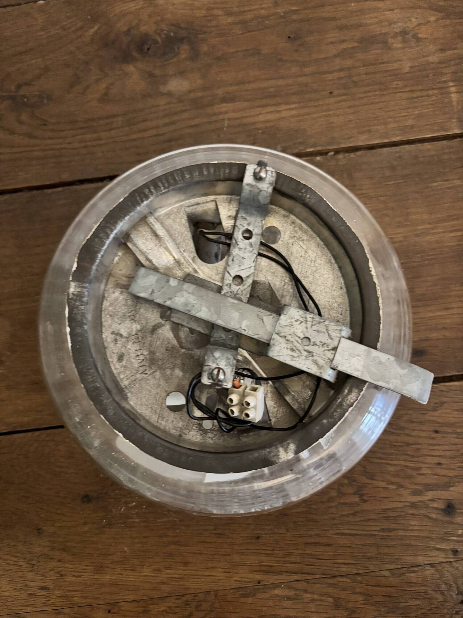 Vintage Italian glass relief ceiling light "Bubble" – 1970s style