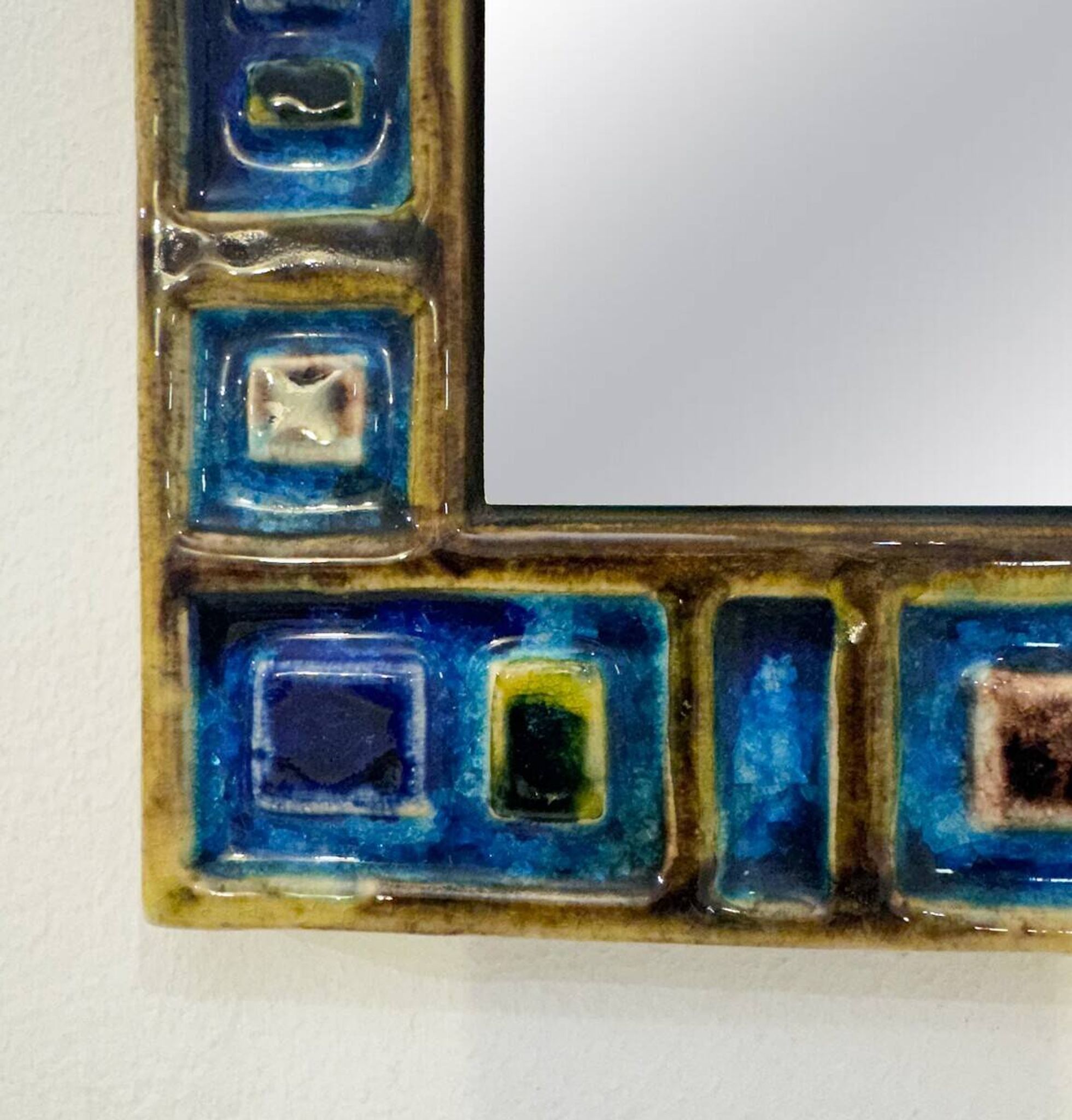 Mid-Century Modern Ceramic Mirror