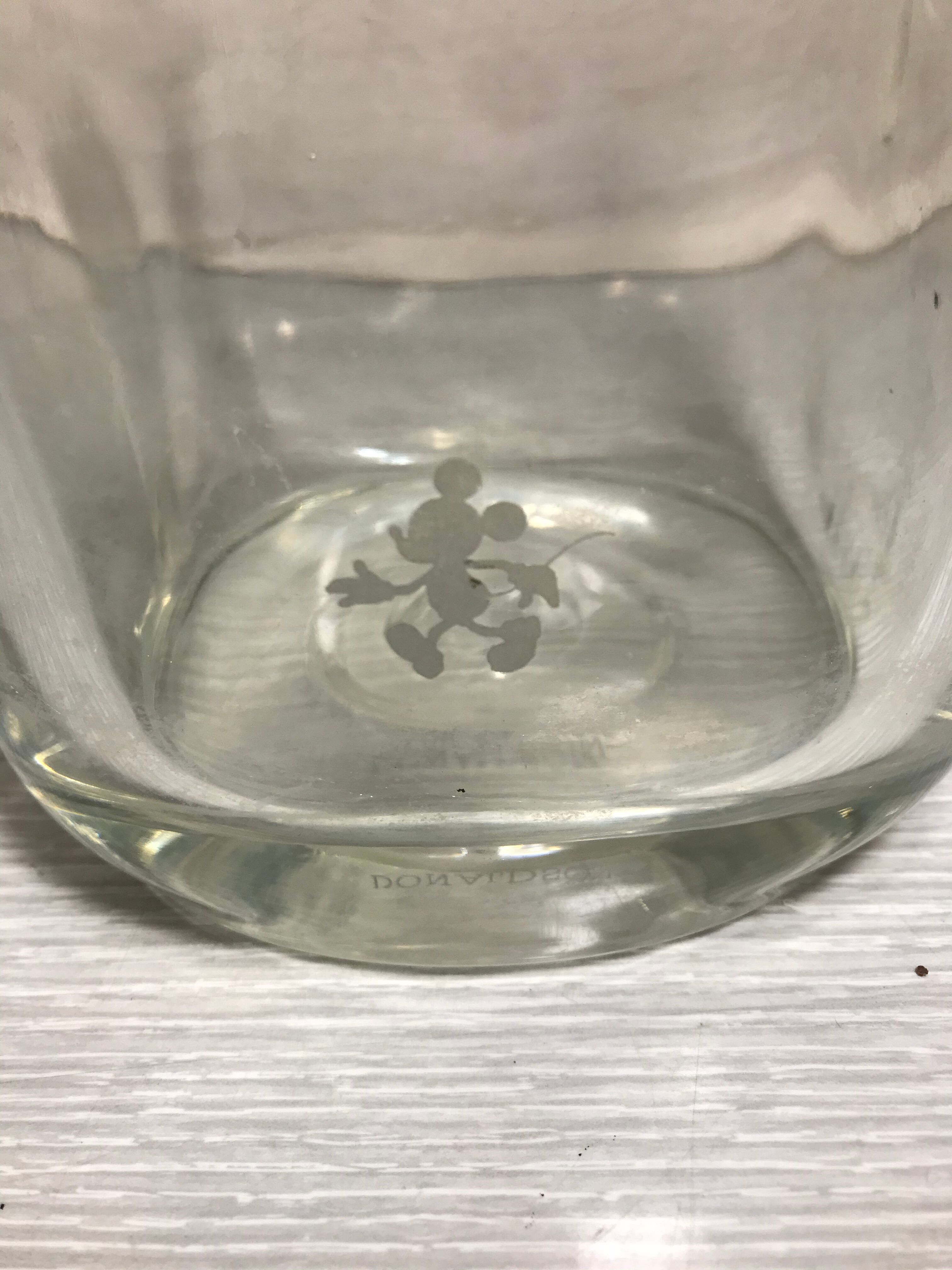 Ancient DONALDSON Disney Glass Mold Mickey Engraved Vintage