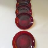 Arcoroc Sierra Ruby dessert plates