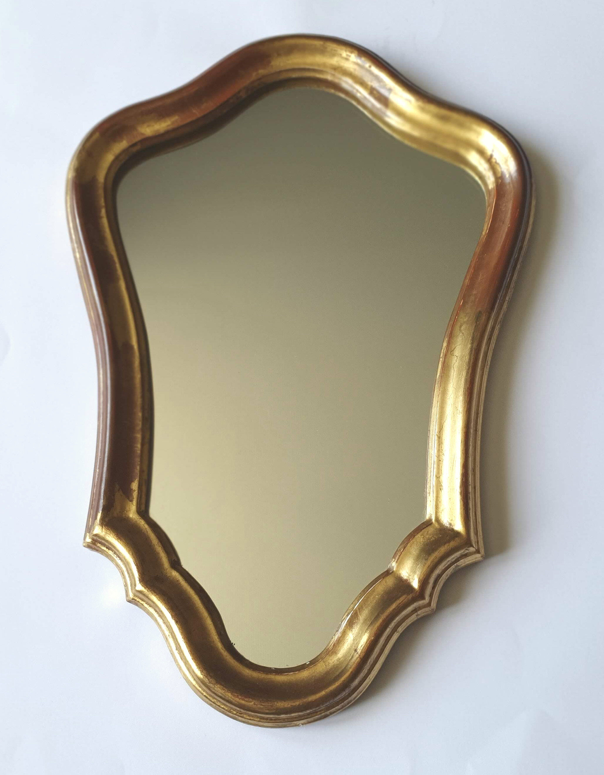 Gilded wooden mirror 41 cm