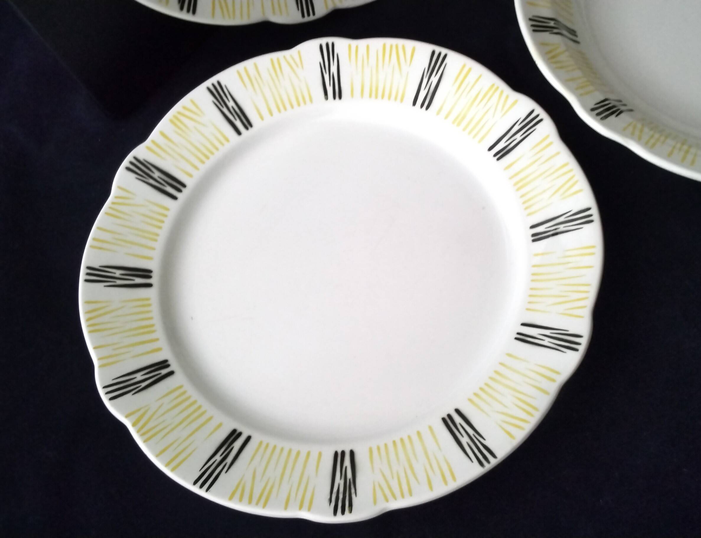 Set of 3 Badonviller ceramic dishes Vintage