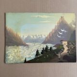 Peinture de la mer de glace ancienne
