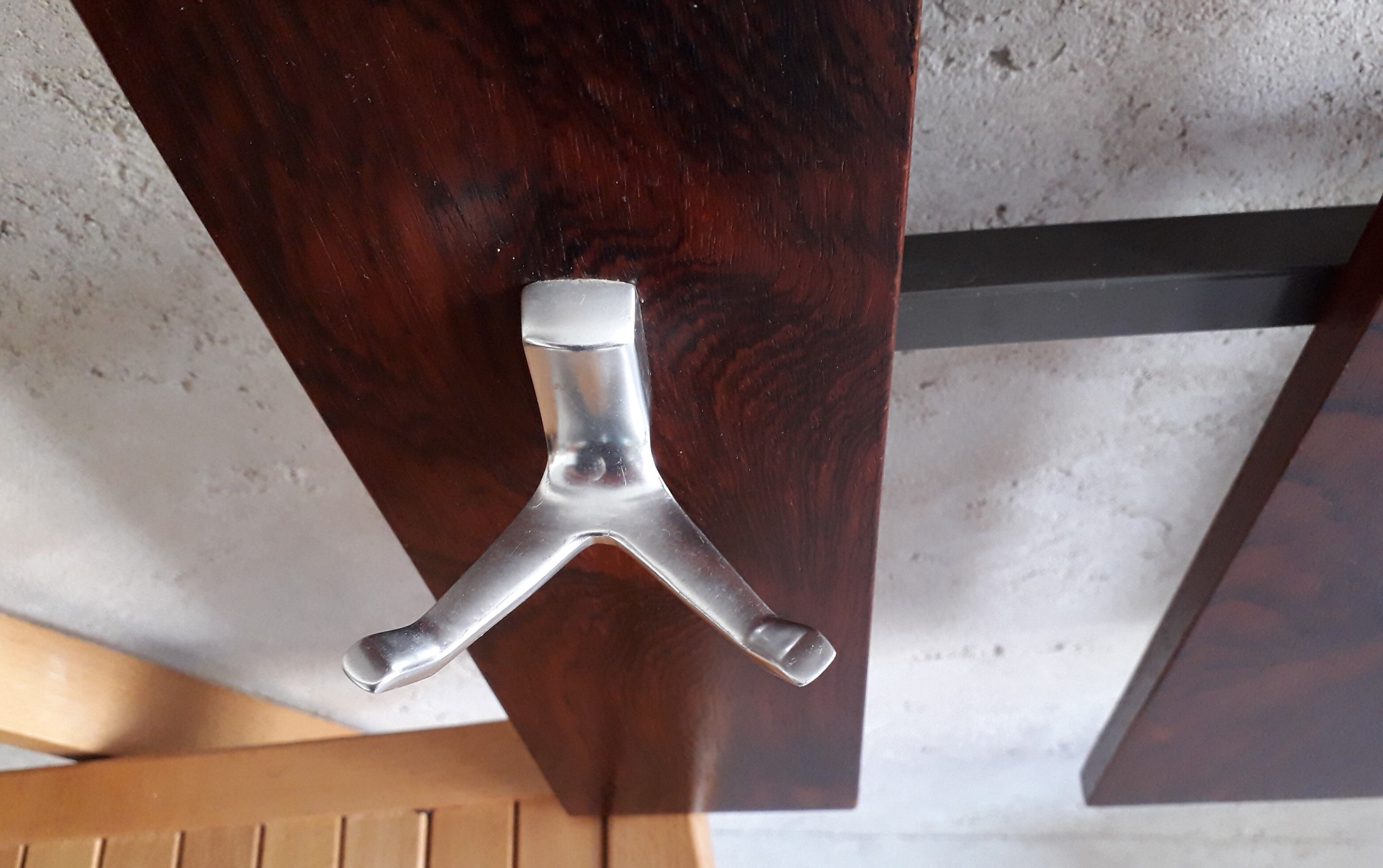 Rosewood wall coat holder