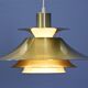 Danish hanging lamp in brass-coated aluminium, 1970s