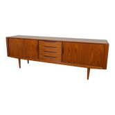 Mid-Century Large Teak Tambour Door Sideboard, Denmark, 1960s