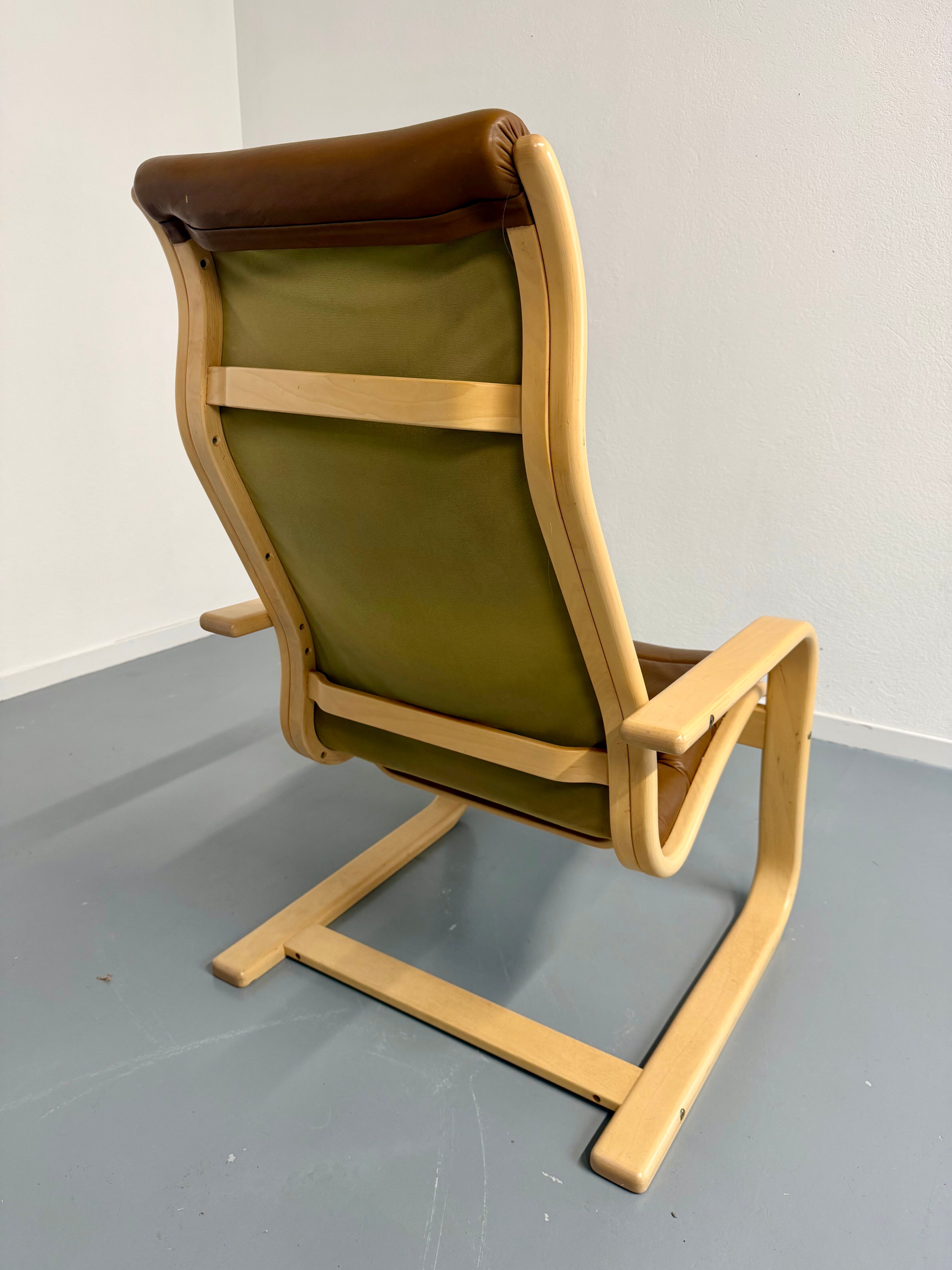 Vintage Swedish lounge chair designed by Yngve Ekström from the 1970s.